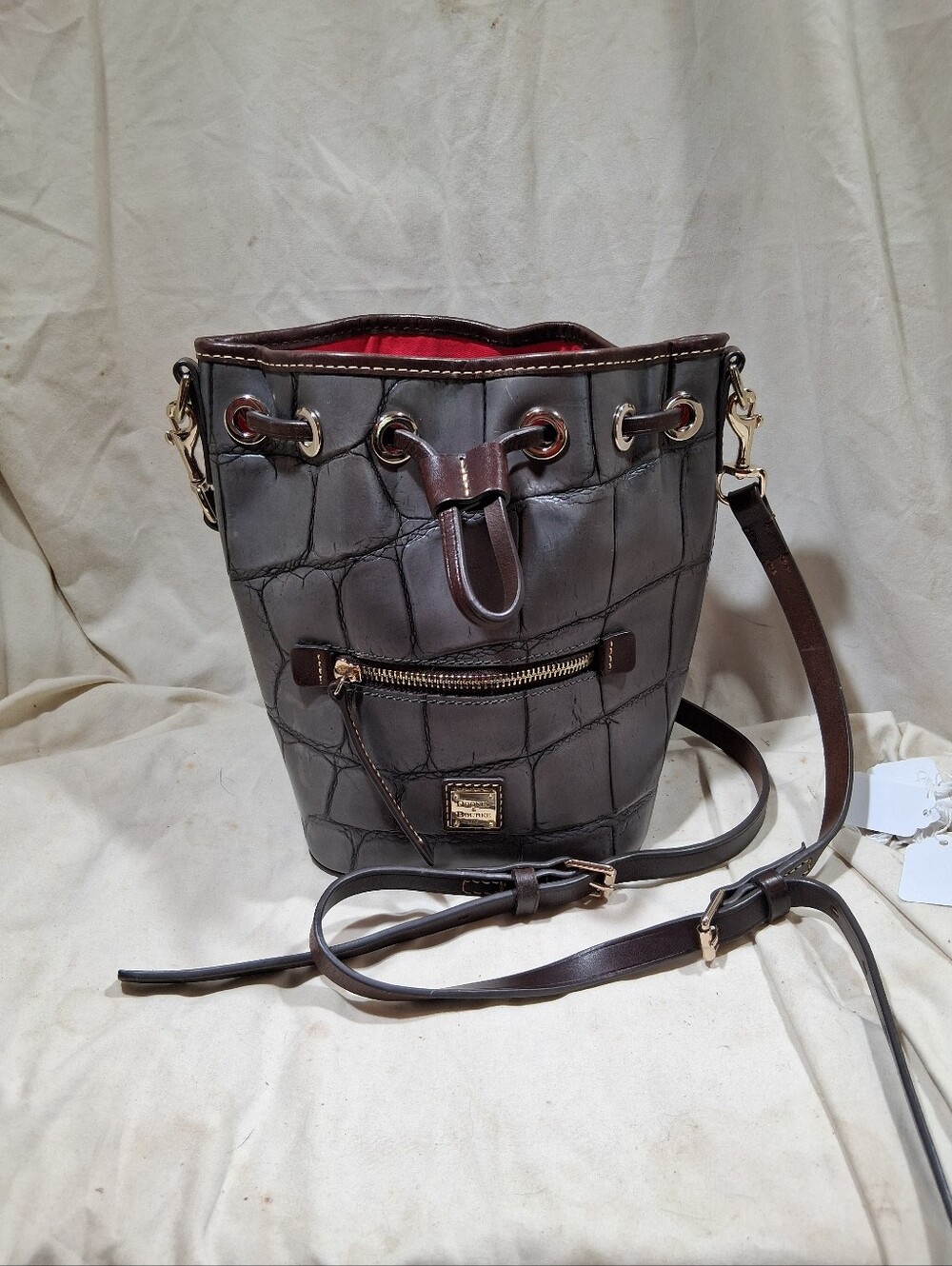 Dooney and bourke all leather animal print embossed crossbody